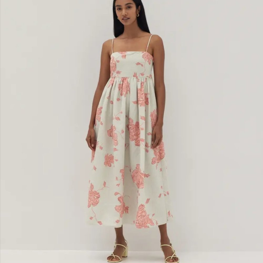 Love Bonito Tanya Ruched Babydoll Dress in Prosperous Blooms